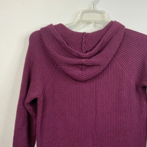 Torrid Purple Knit Lace-Up Raglan Hoodie Tunic - Picture 9 of 11